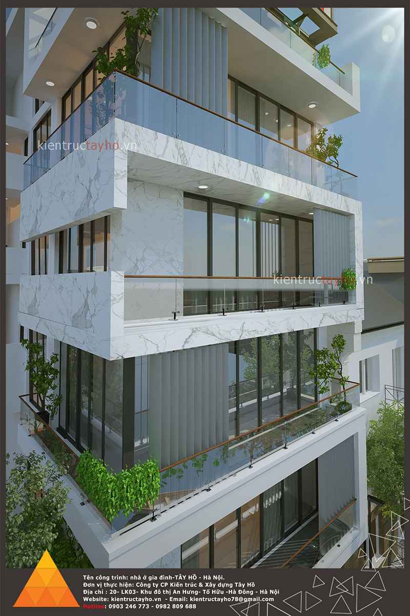 Thiết kế nhà biệt thự 4 tầng hiện đại đẹp cuốn hút (CĐT: ông Yến - Đà Nẵng)  BT41620