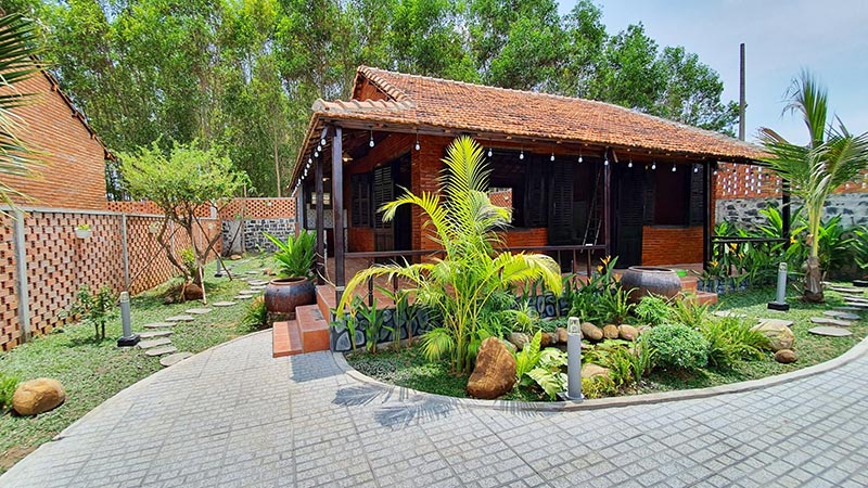 Mẫu thiết kế sân vườn đẹp nhà anh Vũ ở Nam Từ Liêm